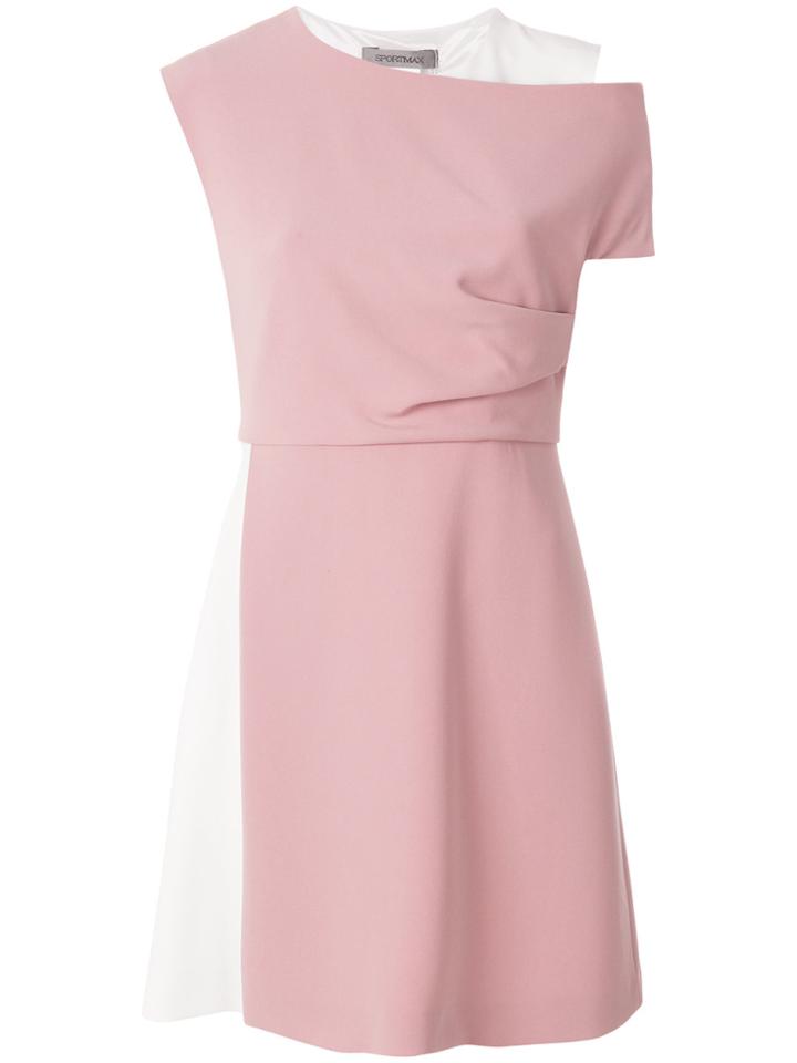 Sportmax Colour Block Mini Dress - Pink & Purple