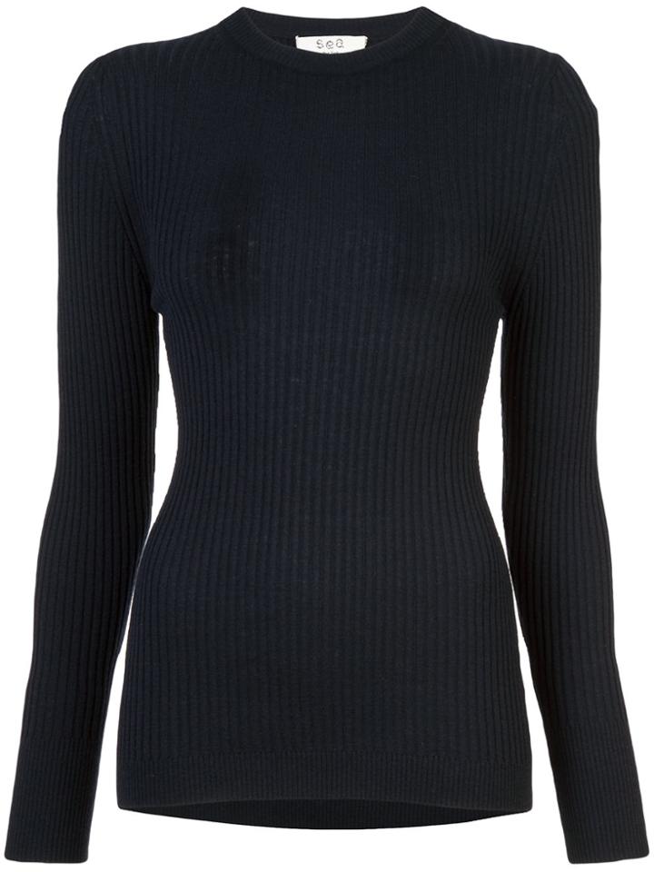Sea Classic Fitted Sweater - Blue