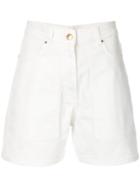 Aalto High-waisted Denim Shorts - White