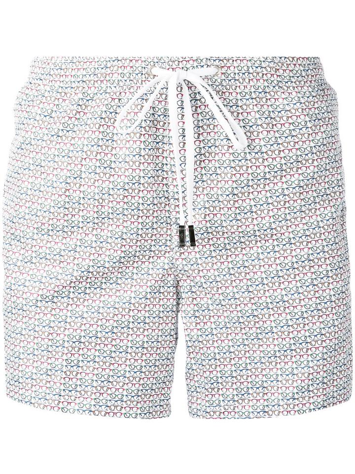 Fefè - Glasses Print Swim Shorts - Men - Polyester - M, Polyester