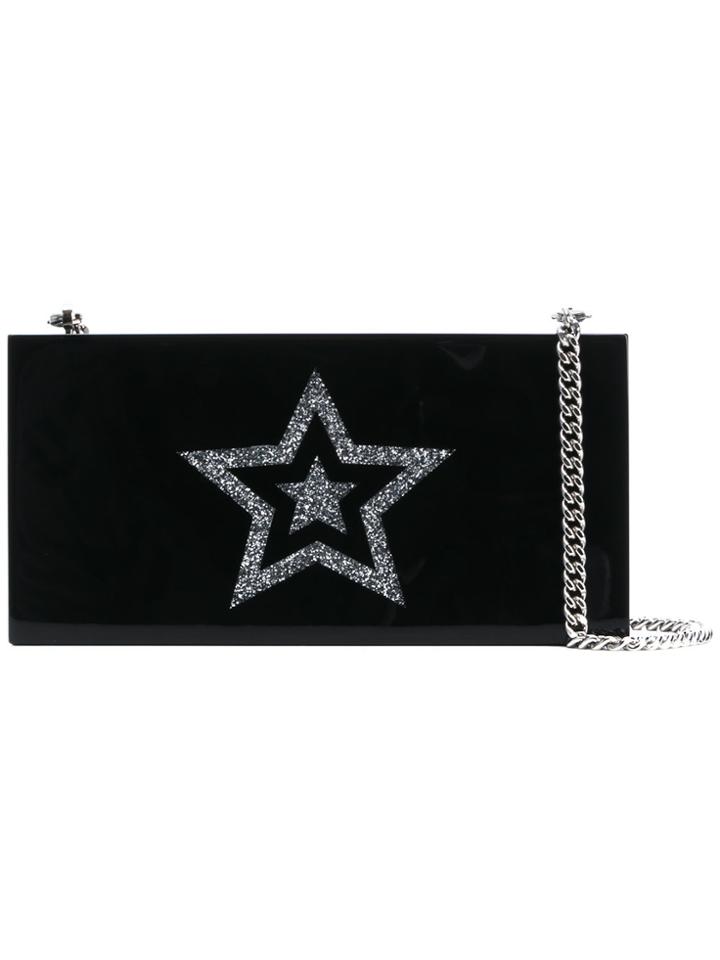Stella Mccartney Star Box Clutch - Black