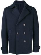 Harris Wharf London Cropped Peacoat - Blue