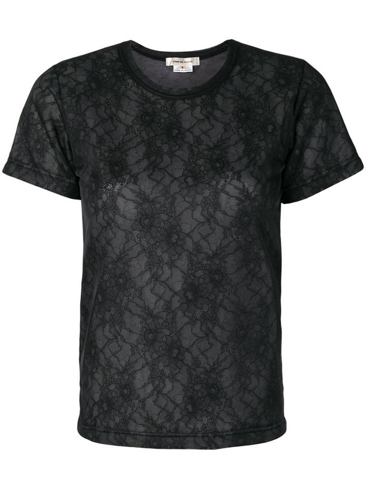 Comme Des Garçons Lace T-shirt - Black