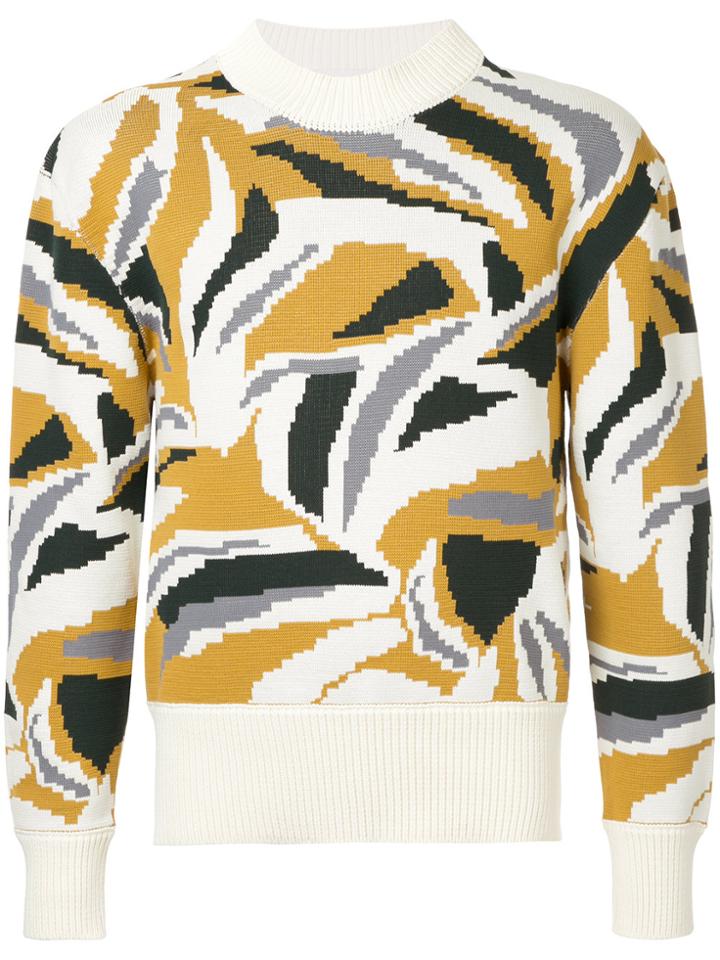 Cerruti 1881 Geometric-intarsia Sweater - White