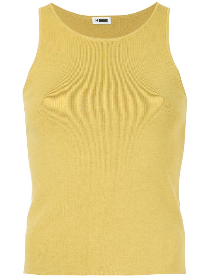 H Beauty & Youth Knitted Sleeveless Top - Yellow & Orange
