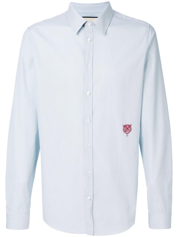 Gucci Tiger Embroidered Shirt - Blue