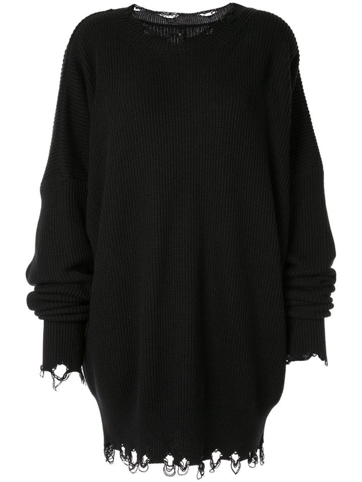 Unravel Project Ribbed Sweater Dress - Black