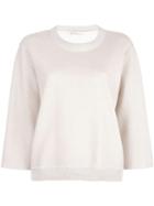 Agnona Loose-fit Jumper, Size: 40, Nude/neutrals, Cashmere