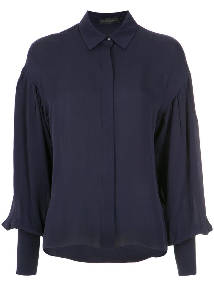 Giuliana Romanno - Silk Shirt - Women - Silk - 40, Blue, Silk