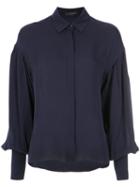 Giuliana Romanno - Silk Shirt - Women - Silk - 40, Blue, Silk