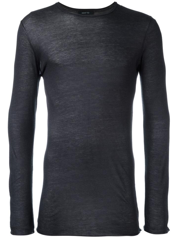 Avant Toi Longsleeved T-shirt, Men's, Size: Medium, Blue, Viscose/cotton/polyamide