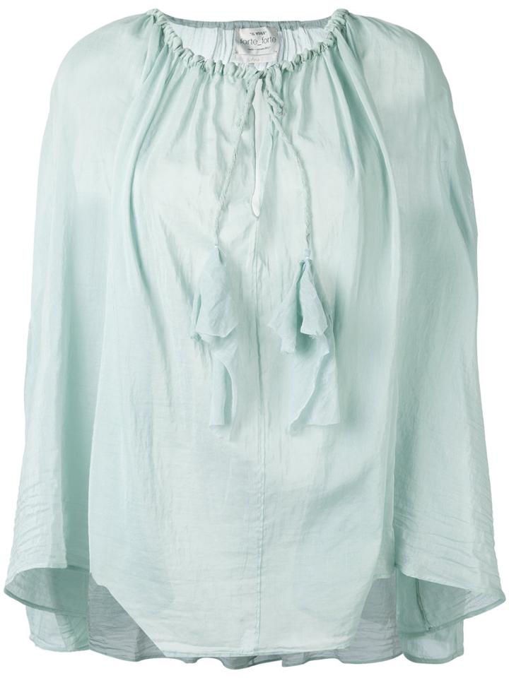 Forte Forte - Shift Blouse - Women - Silk/cotton - I, Green, Silk/cotton