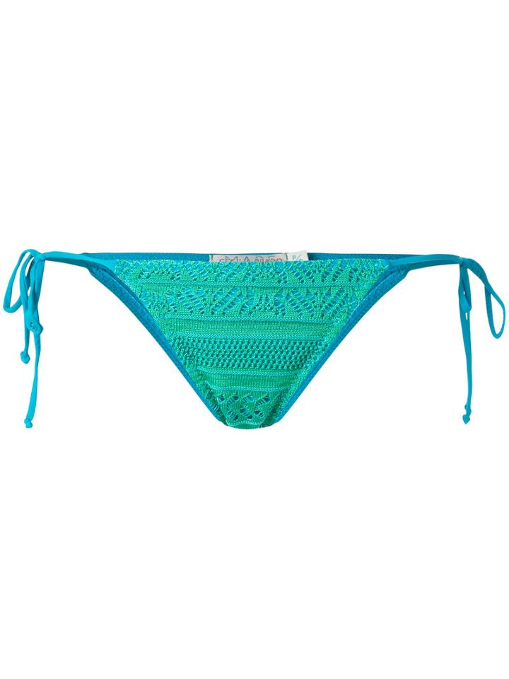 Cecilia Prado Crochet Bikini Bottom, Women's, Size: Small, Green, Viscose/acrylic/polyamide/spandex/elastane