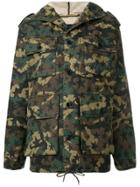 Saint Laurent Hooded Military Jacket - Green