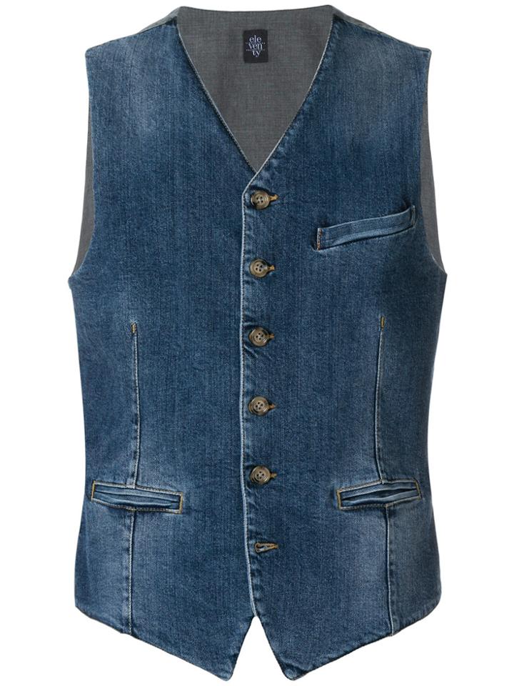 Eleventy Classic Waistcoat - Blue