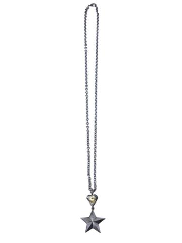 Franz Marfurt Lucerne Star And Heart Necklace, Women's, Grey
