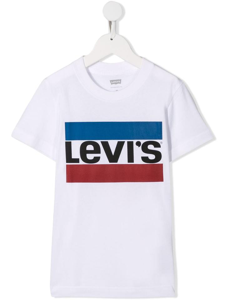 Levi's Kids Logo Printed T-shirt - White