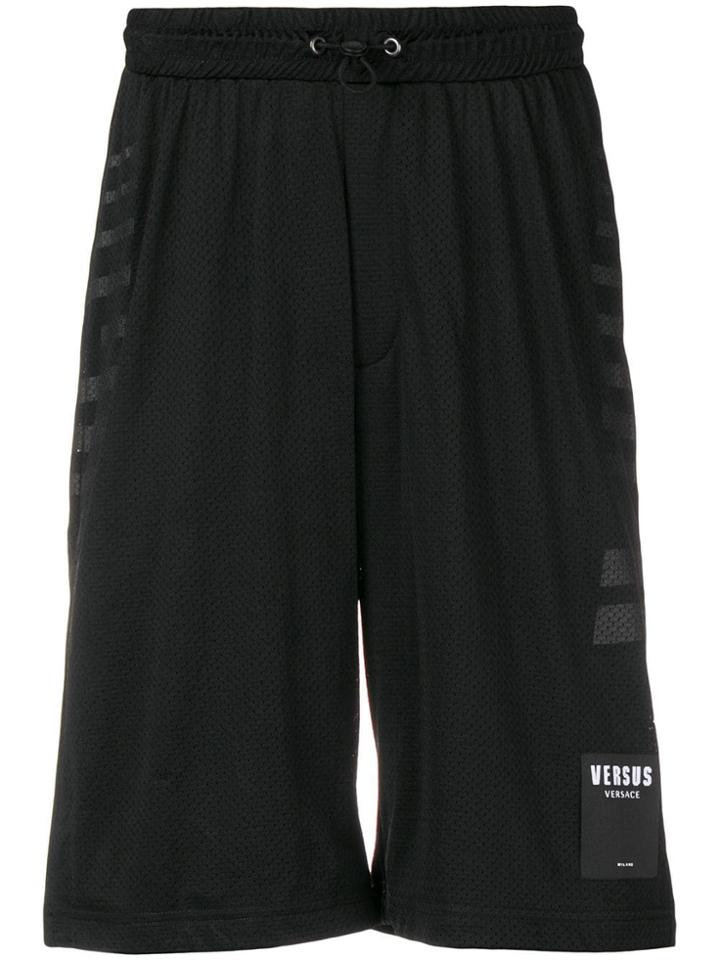 Versus Side Stripes Running Shorts - Black