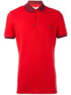 Burberry Contrast Trim Polo Shirt, Men's, Size: Large, Red, Cotton