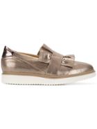 Geox Frilled Design Flat Loafers - Nude & Neutrals