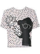 Emporio Armani Polka Dotted T-shirt With Print - Multicolour