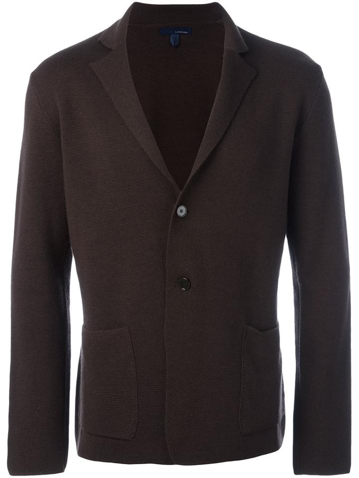 Lardini Three Button Blazer, Men's, Size: 50, Brown, Wool