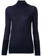 Le Ciel Bleu Ribbed Jumper, Women's, Size: 36, Blue, Wool