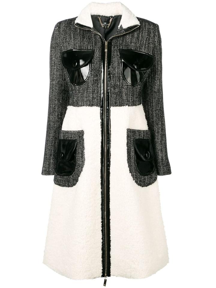 Elisabetta Franchi Fitted Silhouette Coat - Black