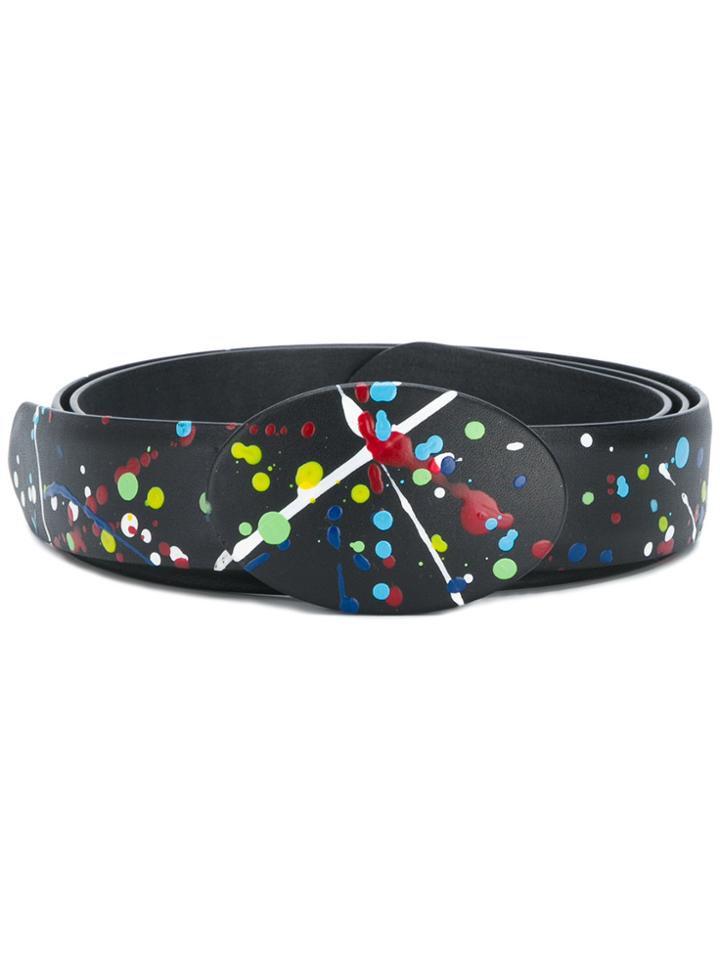 Maison Margiela Paint Splatter Belt - Black