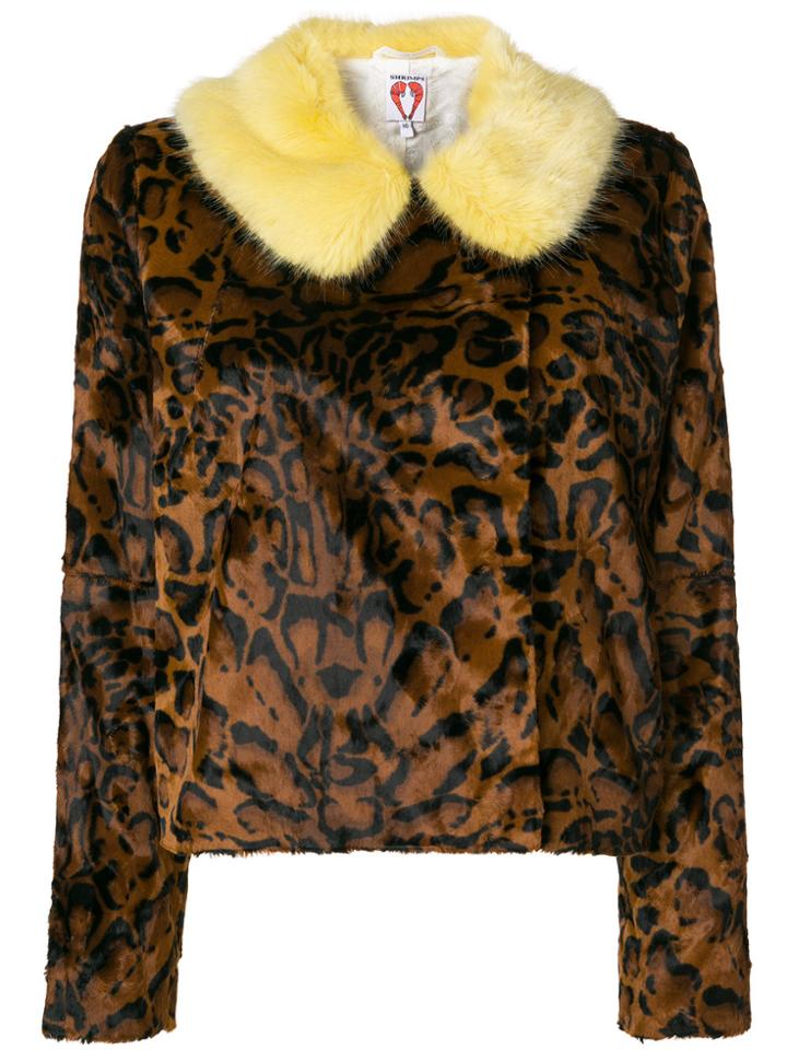 Shrimps Betsy Leopard-print Jacket - Brown
