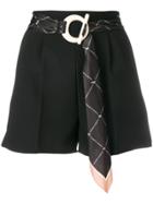 Elisabetta Franchi Belted Tailored Shorts - Black