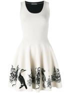 Alexander Mcqueen - Sea Creature Embroidered Dress - Women - Polyamide/polyester/spandex/elastane/viscose - L, White, Polyamide/polyester/spandex/elastane/viscose