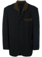 Yohji Yamamoto Vintage Corduroy Detail Jacket - Blue