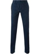 Etro Paisley Print Chinos, Men's, Size: 52, Blue, Cotton/spandex/elastane