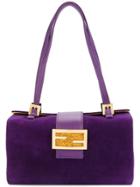 Fendi Vintage Ff Logo Handbag - Pink & Purple