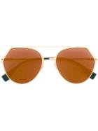 Fendi Eyewear - Eyeshine Sunglasses - Unisex - Acetate/metal (other) - One Size, Grey, Acetate/metal (other)