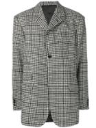 Raf Simons Check Pattern Oversized Blazer - Black