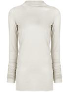 Rick Owens Lilies Stand-up Collar Jumper - Neutrals
