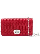 Miu Miu Iconic Crystal Matelassé Clutch - Red