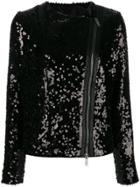Redemption Sequin Biker Jacket - Black