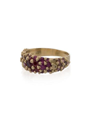 Polly Wales Yellow Gold Sapphire Embellished Ring - Metallic