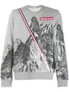 Moncler Mountain Print Sweatshirt - Grey