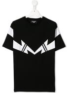 Neil Barrett Kids Logo Print T-shirt - Black