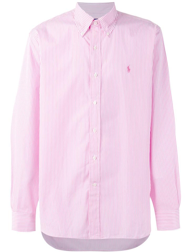 Polo Ralph Lauren Striped Shirt, Men's, Size: 16, Pink/purple, Cotton