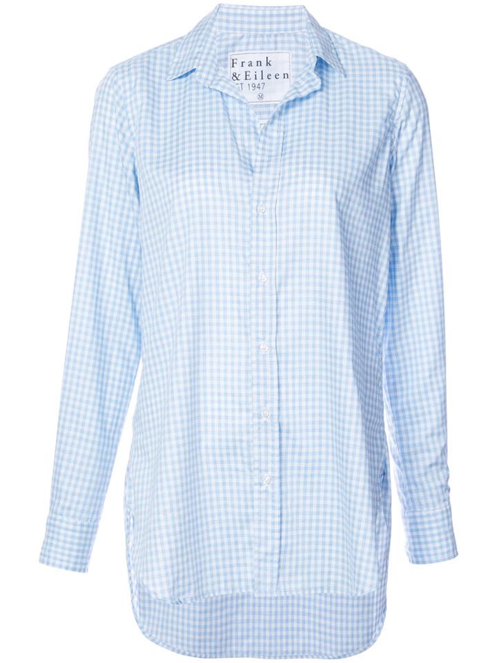 Frank & Eileen - Checked Shirt - Women - Cotton - Xl, Blue, Cotton