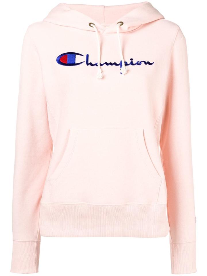 Champion Logo Print Hoodie - Pink & Purple