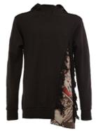 Maison Mihara Yasuhiro Printed Panel Hoodie, Men's, Size: 48, Black, Cotton