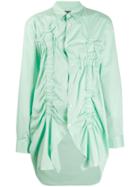 Comme Des Garçons Homme Plus Ruched Detail Shirt - Green