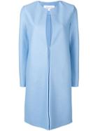Harris Wharf London Collarless Mid-length Coat - Blue
