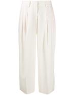 Pt01 Inverted Pleat Wide Leg Pants - White